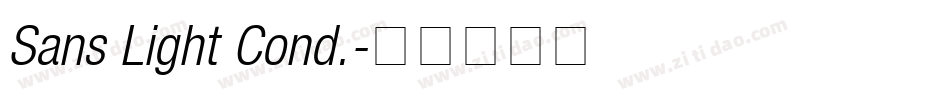 Sans Light Cond.字体转换
